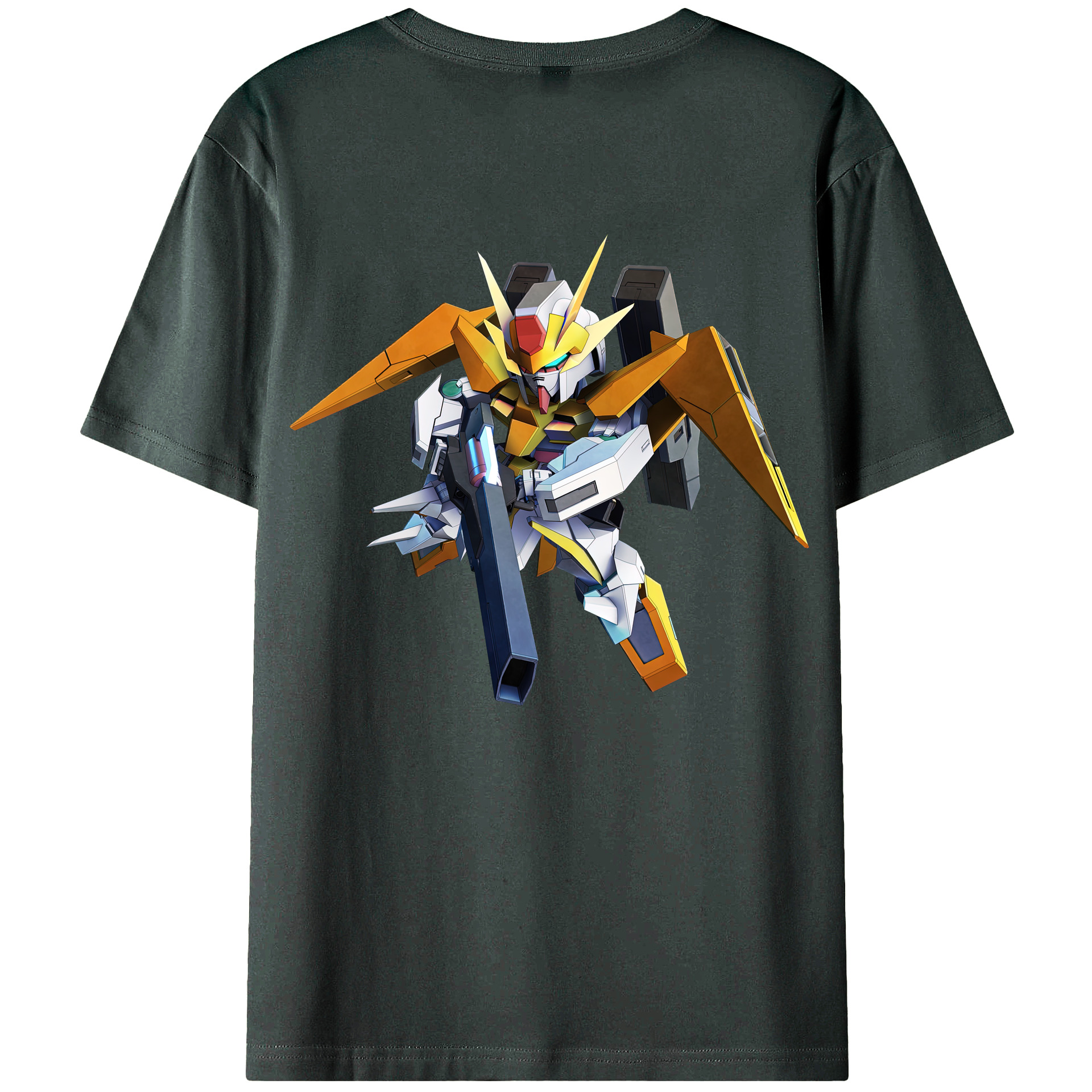 （画像用） 機動戦士ガンダム Mobile Suit Gundam 綿100％ メンズ半袖Tシャツ（バックプリント） 通気性